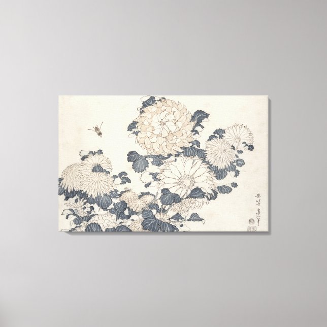 Impressão Em Tela Abelhas e crisântemas (Frente)
