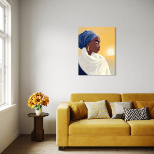 Impressão Em Tela Abençoado pela Trabalho de arte Sun African Americ