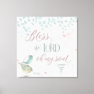 Impressão Em Tela Abençoe o Senhor - Ps 103:1