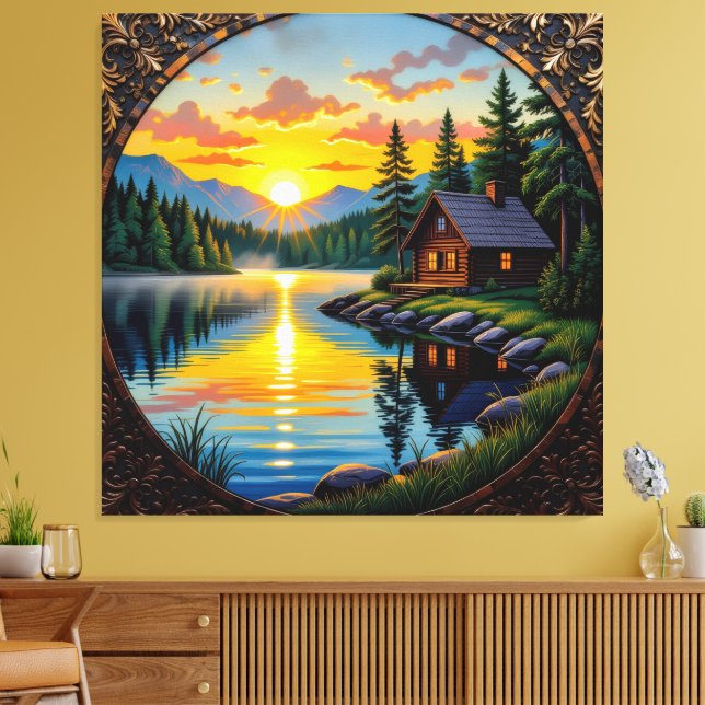 Impressão Em Tela Abendruhe am See (Insitu(Sala de estar))