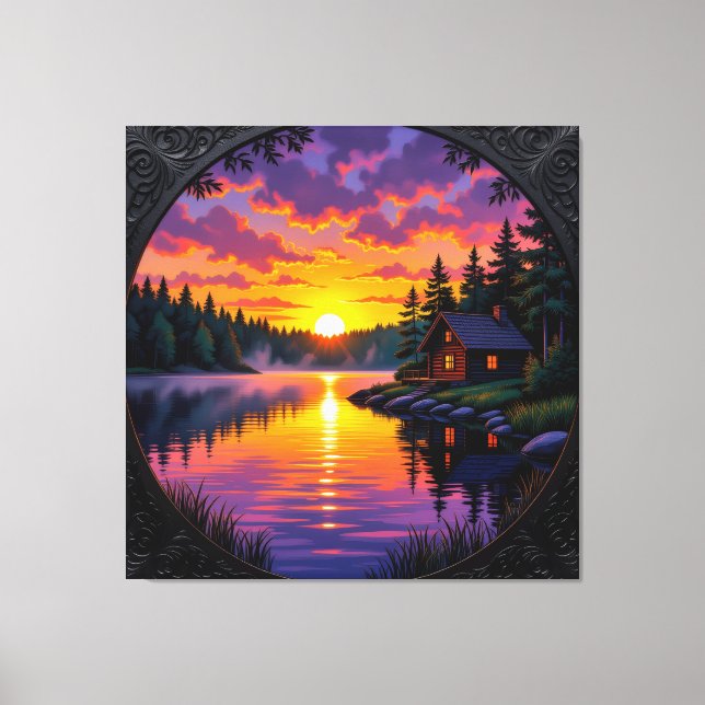 Impressão Em Tela Abendruhe am See (Frente)