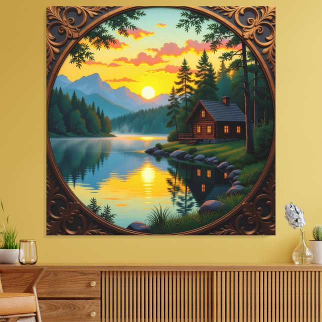 Impressão Em Tela Abendruhe am See (Insitu(Sala de estar))