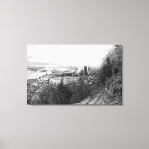 Impressão Em Tela Aberdeen, de cidade de WA moinho da opinião e