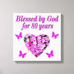 IMPRESSÃO EM TELA ABERTO POR DEUS POR 80 ANOS DE DESIGN FLORAL