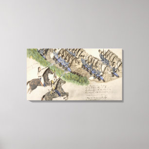 Impressão Em Tela Abertura da batalha do Little Big Horn (tinta