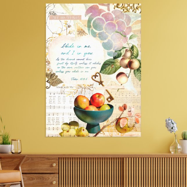 Impressão Em Tela Abide in Me Fruitoso Faith Poster (Insitu(Sala de estar))