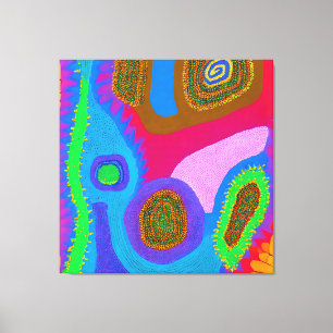 Impressão Em Tela Aboriginal Abstrato Art Vol 05