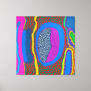 Impressão Em Tela Aboriginal Abstrato Art Vol 07