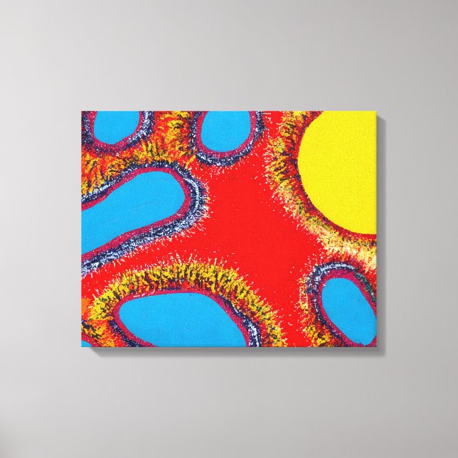 Impressão Em Tela Aboriginal Abstrato Art Vol 12 (Frente)