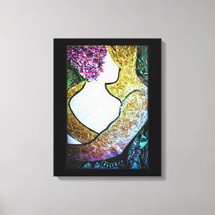 Impressão Em Tela Abraçar trabalho de arte de abraço de casal inter-