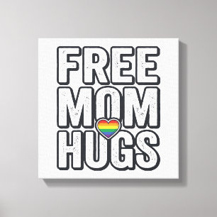 Impressão Em Tela Abraços de Mãe Gratuitos Orgulho Coração Camiseta 
