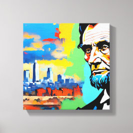IMPRESSÃO EM TELA ABRAHAM LINCOLN 6