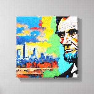 IMPRESSÃO EM TELA ABRAHAM LINCOLN 6