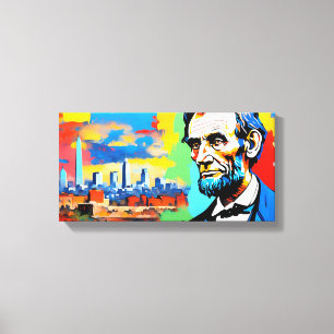 IMPRESSÃO EM TELA ABRAHAM LINCOLN 6
