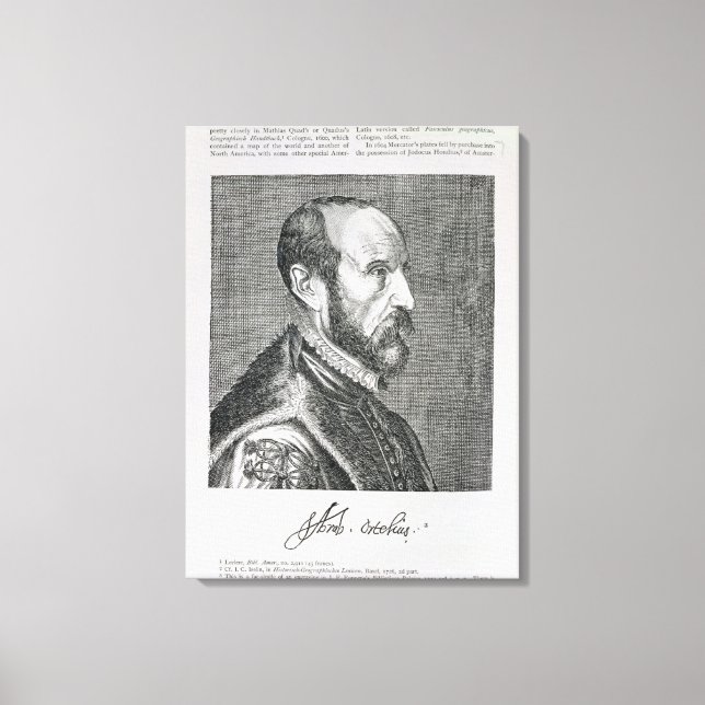 Impressão Em Tela Abraham Ortelius (Frente)