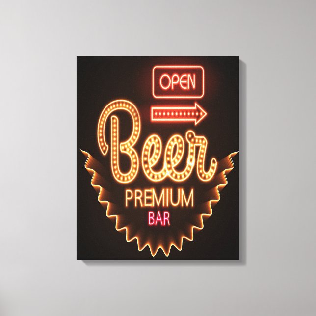 Impressão Em Tela Abrir Bar de Cerveja (Frente)