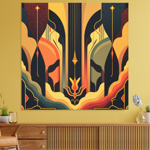 Impressão Em Tela Abstração Deco