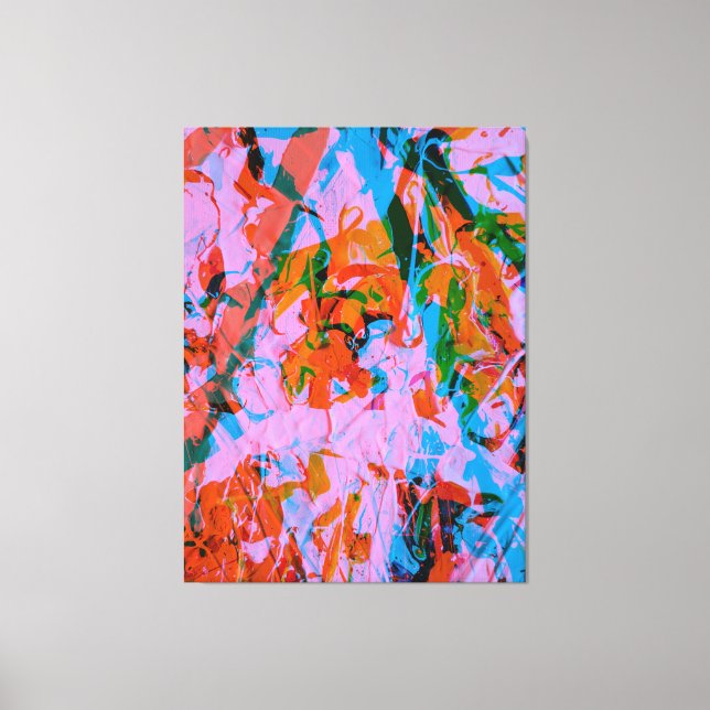 Impressão Em Tela Abstract art mixed media  (Frente)