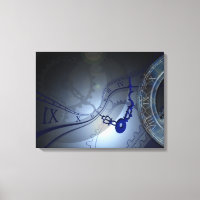 Abstract Blue Melting Clock Design