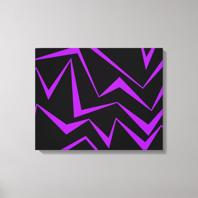 Impressão Em Tela Abstract, bold, vibrant geometric zigzag pattern (Frente)