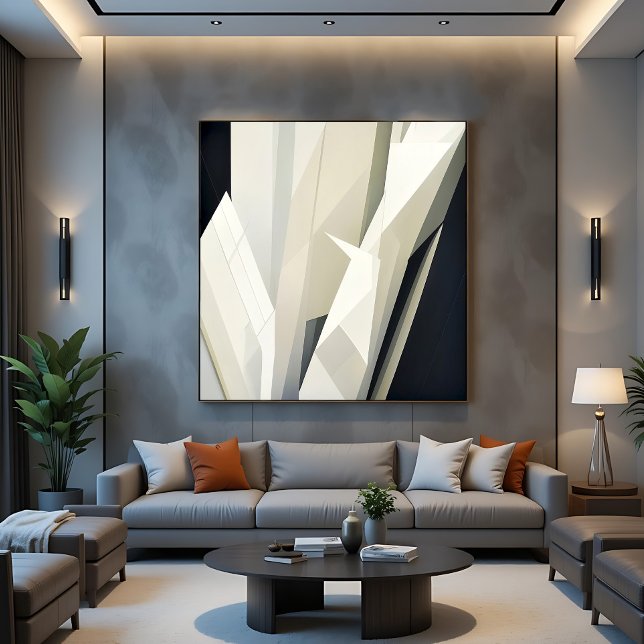 Impressão Em Tela Abstract Crystalline Geometry (Criador carregado)