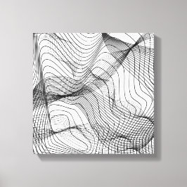 Impressão Em Tela Abstract Flowing Lines Wall Art – Minimal Line Art