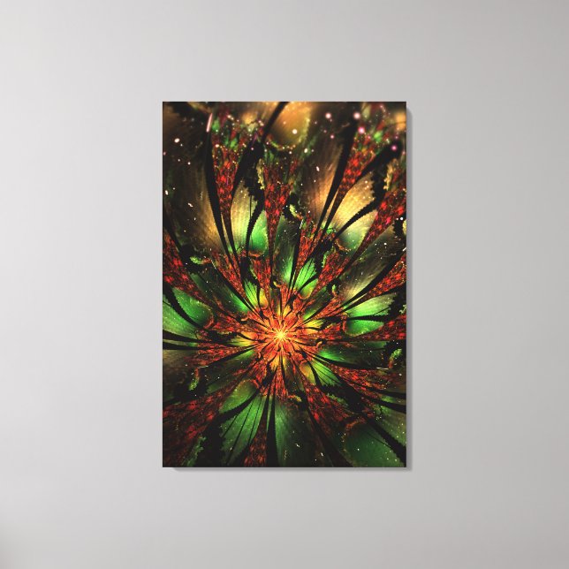 Impressão Em Tela Abstract fractal flower design.  (Frente)