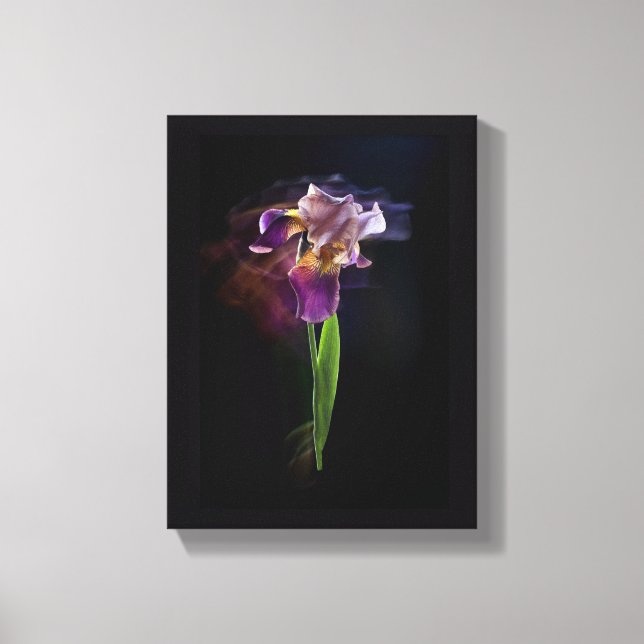 Impressão Em Tela Abstract Iris Flower – Elegant Floral Art (Frente)
