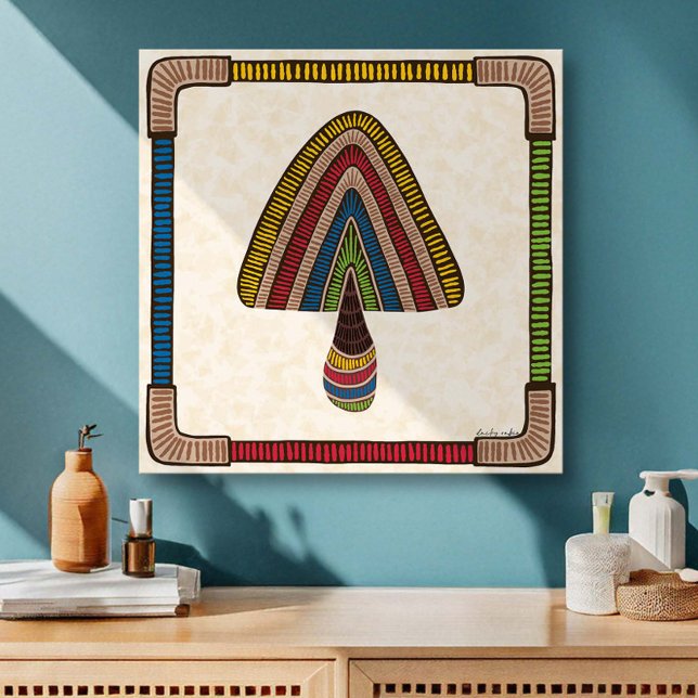 Impressão Em Tela Abstract Mushroom (Criador carregado)