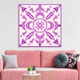 Impressão Em Tela Abstract Purple Orchid Flower Design Pattern Art