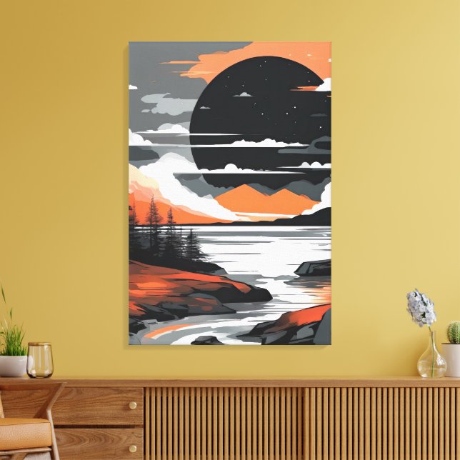 Impressão Em Tela Abstract Sunset (Insitu(Sala de estar))