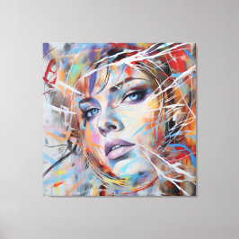 Impressão Em Tela Abstract woman face 02
