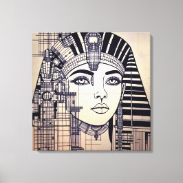 Impressão Em Tela Abstrakter Cleopatra Kopf