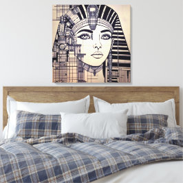 Impressão Em Tela Abstrakter Cleopatra Kopf