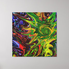 Impressão Em Tela Abstraktes Bild mit dem Titel "Welten entstehen"