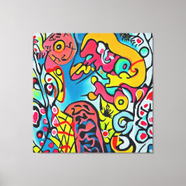 Impressão Em Tela Abstraktes buntes Kunstwerk