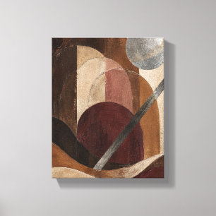 Impressão em tela abstrata de Arcos de Cacau e Lua
