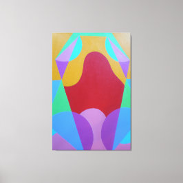 Impressão em Tela Abstrata de Cores Pastel