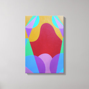 Impressão em Tela Abstrata de Cores Pastel
