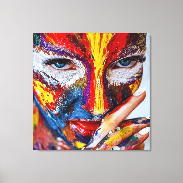 Impressão Em Tela Abstrato (Frente)