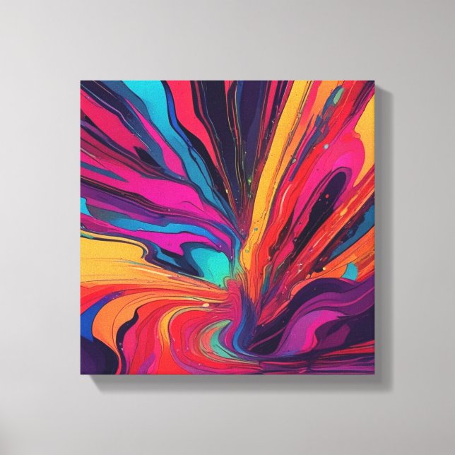 Impressão Em Tela Abstrato (Frente)