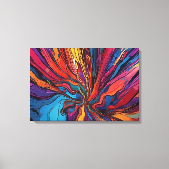 Impressão Em Tela Abstrato (Frente)