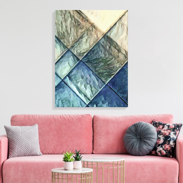 Impressão Em Tela Abstrato 14187 (Insitu(Sala de estar))