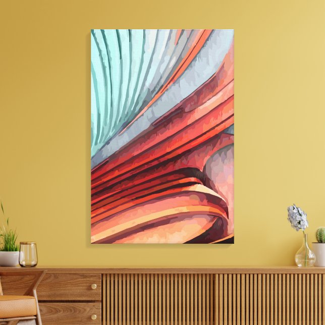 Impressão Em Tela Abstrato 14234 (Insitu(Sala de estar))