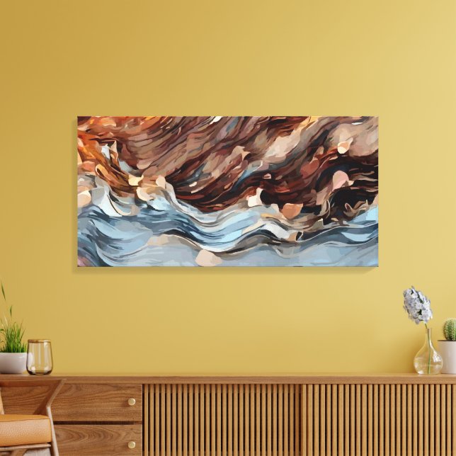 Impressão Em Tela Abstrato 14254 (Insitu(Sala de estar))