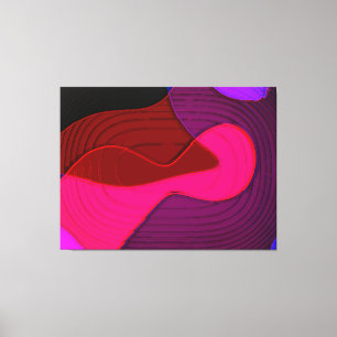 Impressão Em Tela Abstrato 328 - design de ranhura para arte rosa pú