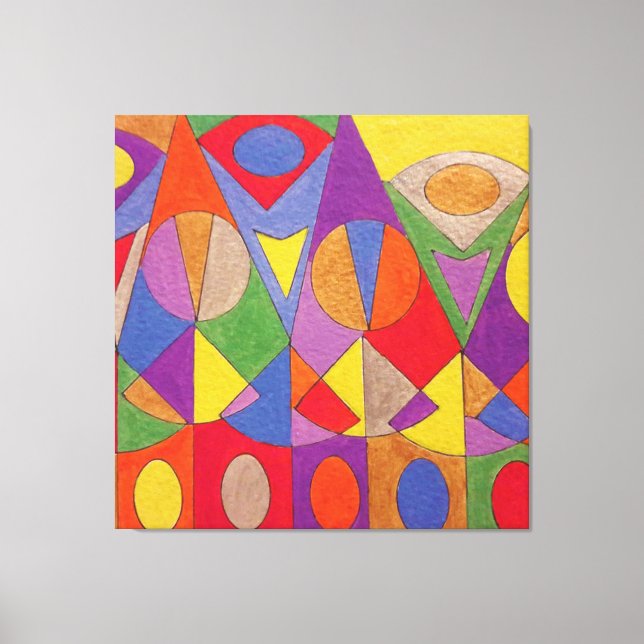 Impressão Em Tela Abstrato acrílico 1 (Frente)