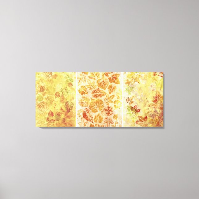 Impressão Em Tela Abstrato, aquarela, folhas (Frente)