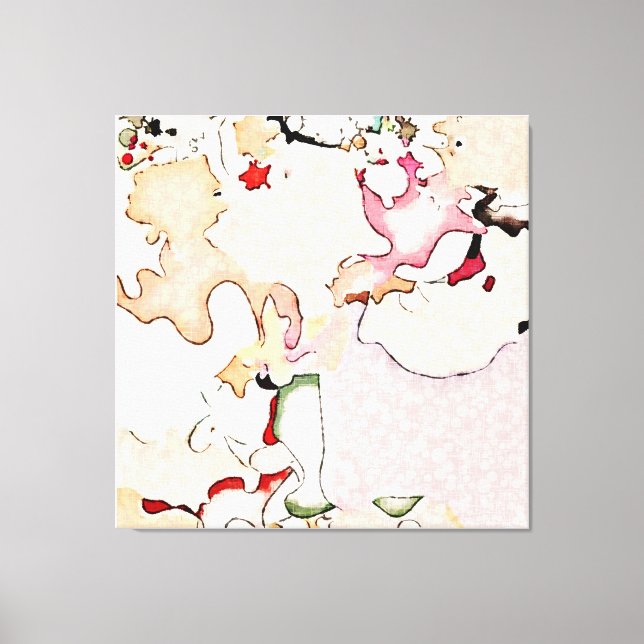 Impressão Em Tela Abstrato Art (Frente)