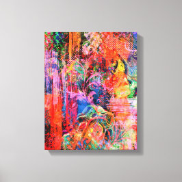 Impressão Em Tela Abstrato Art Sobre Texturas
